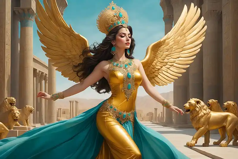 The winged Achaemenid princess: a symbol of ethereal beauty and regal might
